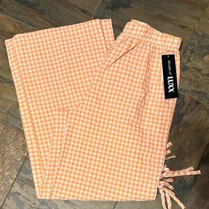 Orange Gingham Pants